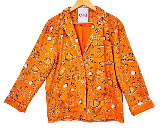 Orange Signature Bandana Blazer