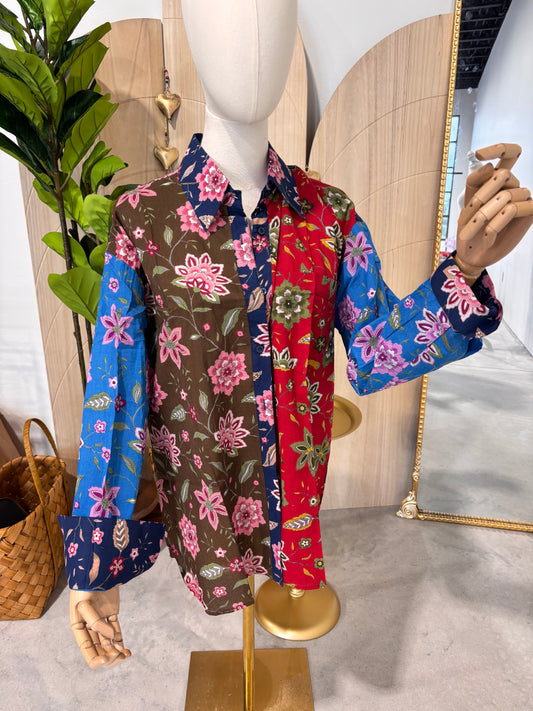 Eleanor Button-Up : Textile Floral