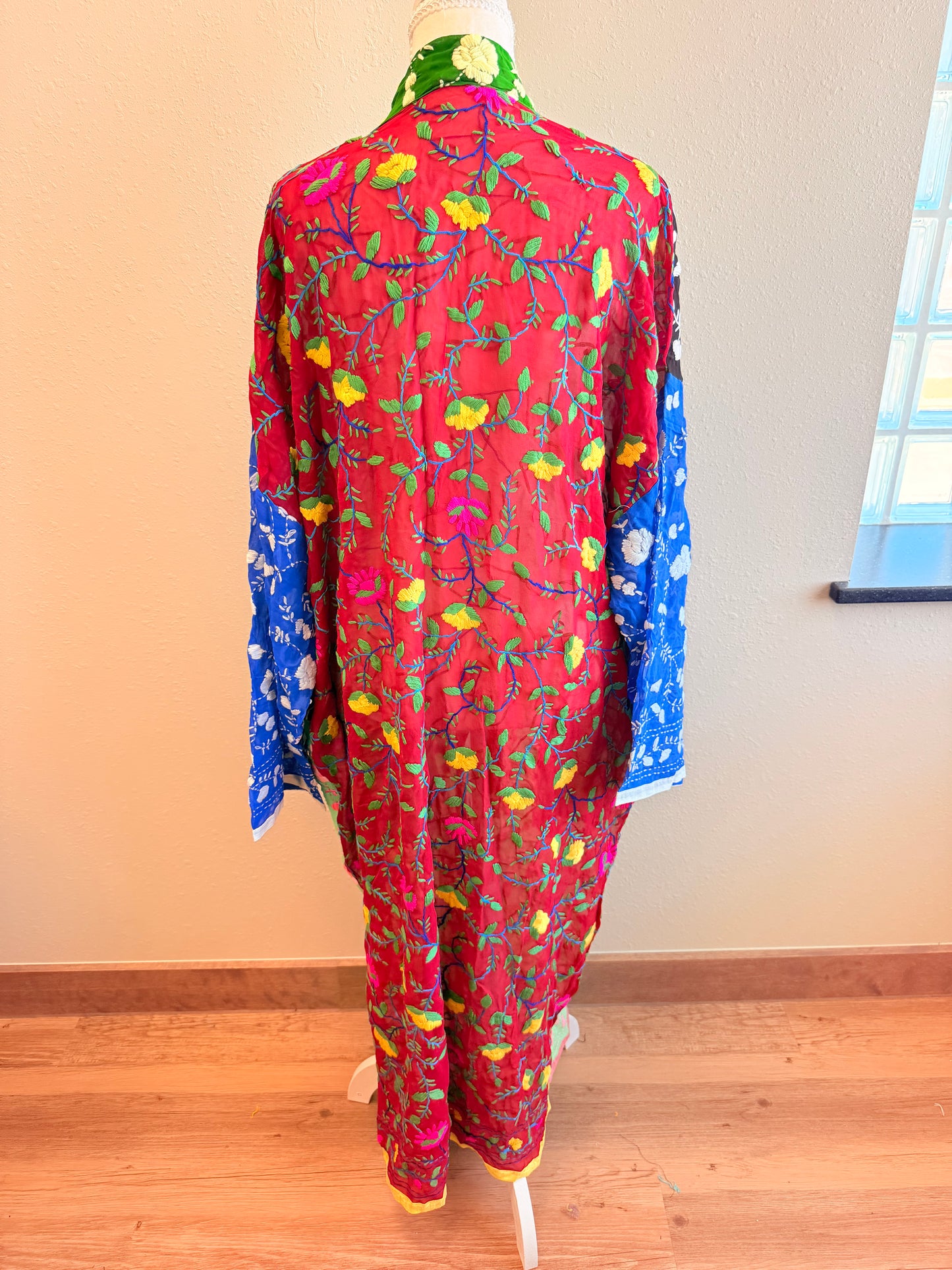 Neon Green Patchwork Kimono
