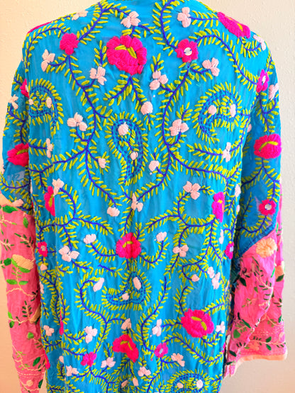 Neon Heart Patchwork Kimono