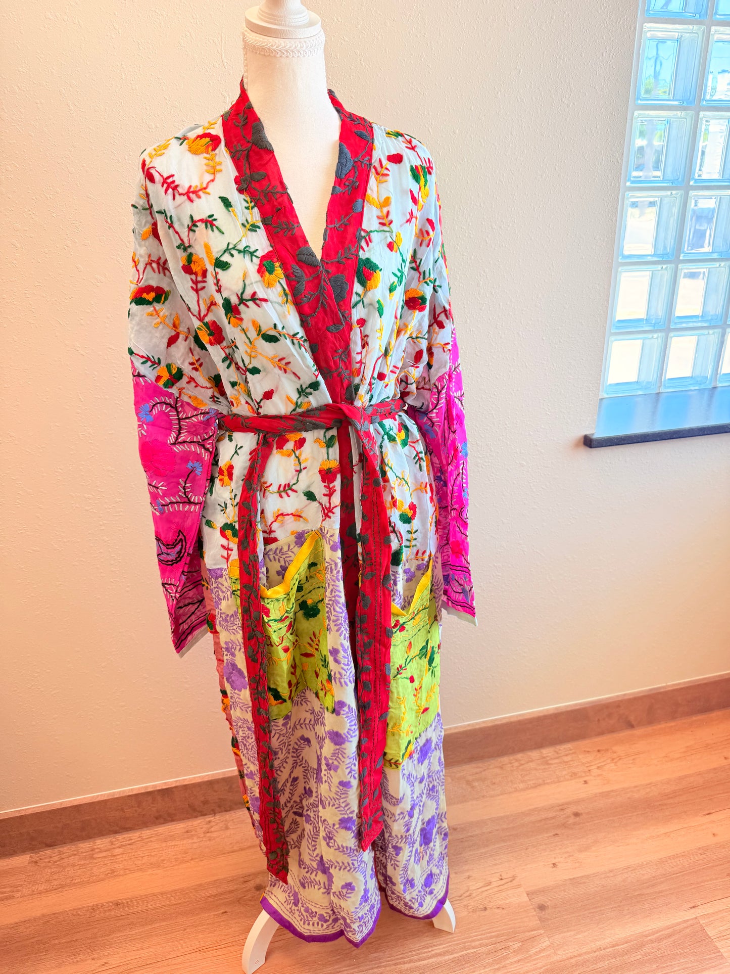 Neon Star Patchwork Kimono
