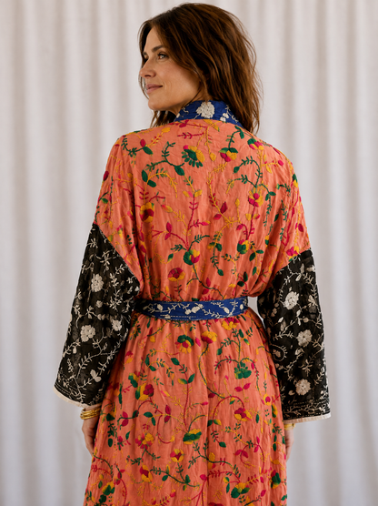 Neon Pink Patchwork Kimono