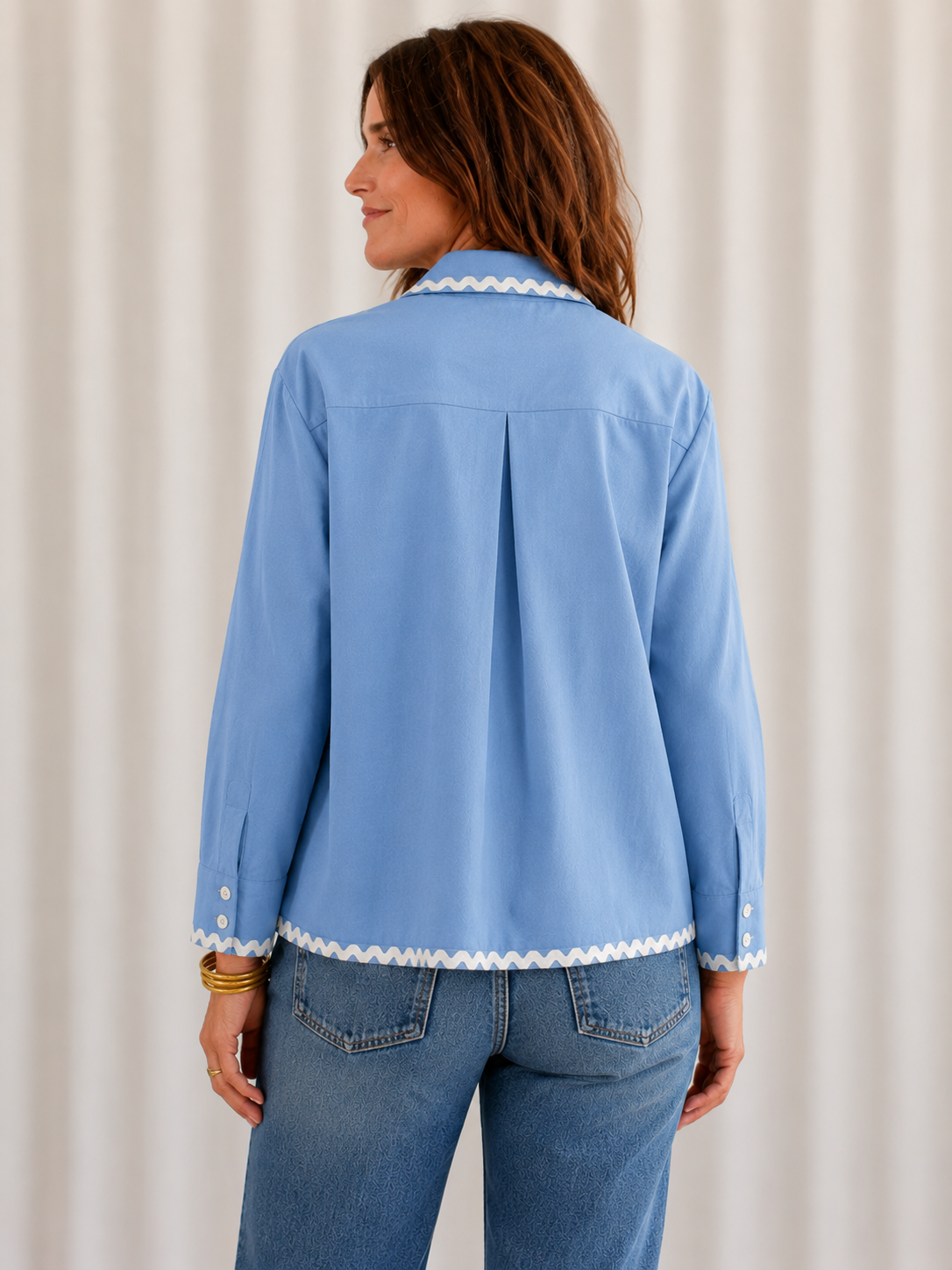 Blue Scalloped Horse Jacket
