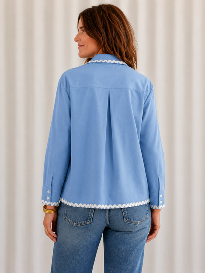 Blue Scalloped Horse Jacket