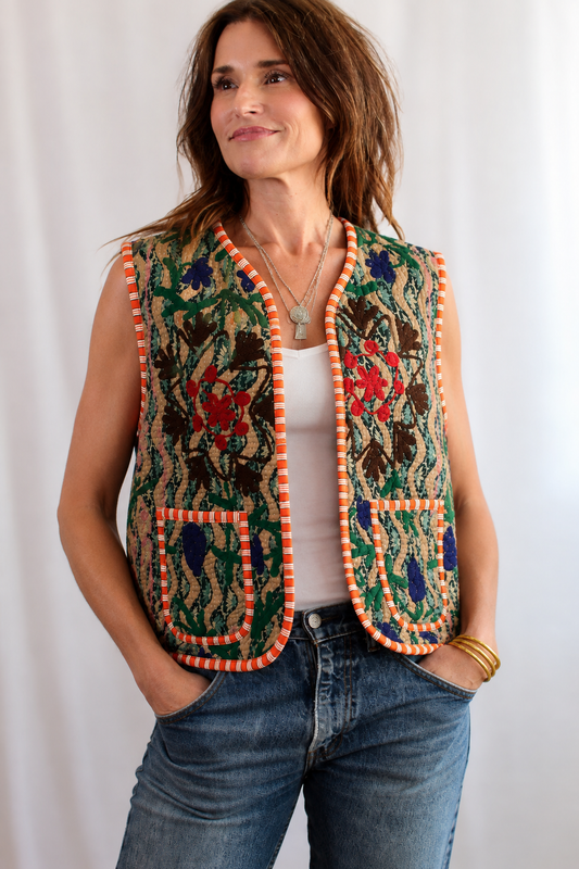 Golden Hour Embroidered Vest