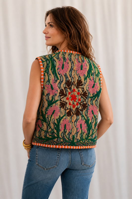 Golden Hour Embroidered Vest