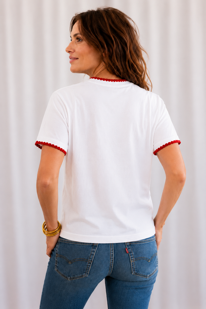 Folk Tile Embroidered Tee