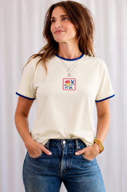 Little Burro Embroidered Tee