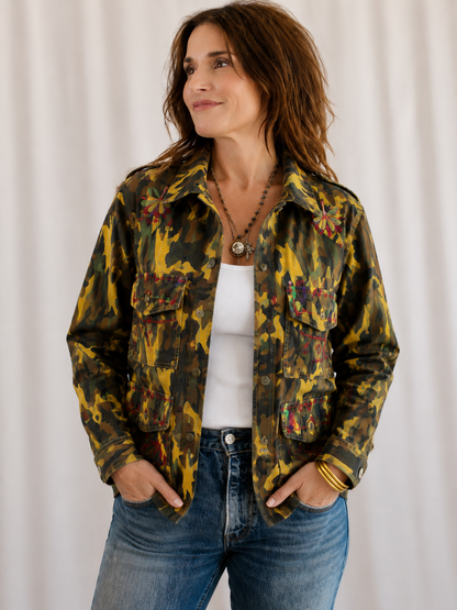 Stone Chic Embroidered Field Shacket