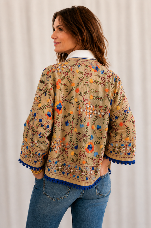 Navy Bloom Kimono
