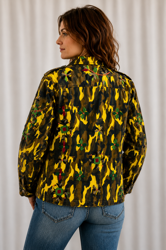 Stone Chic Embroidered Field Shacket
