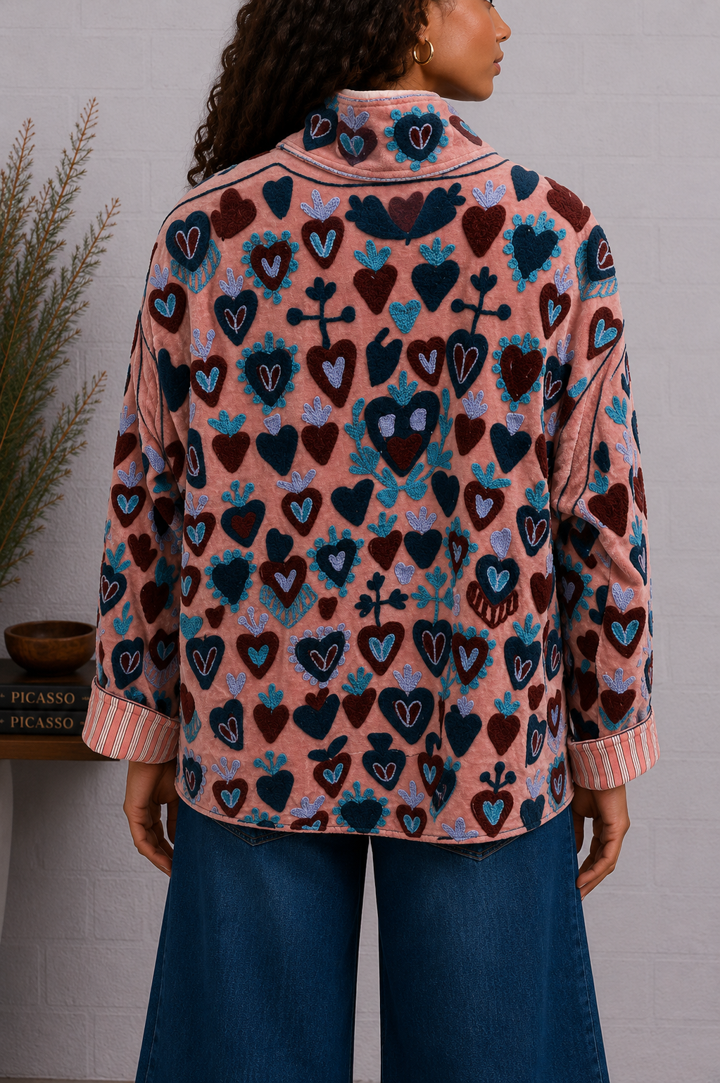 Sacred Heart Velvet Jacket