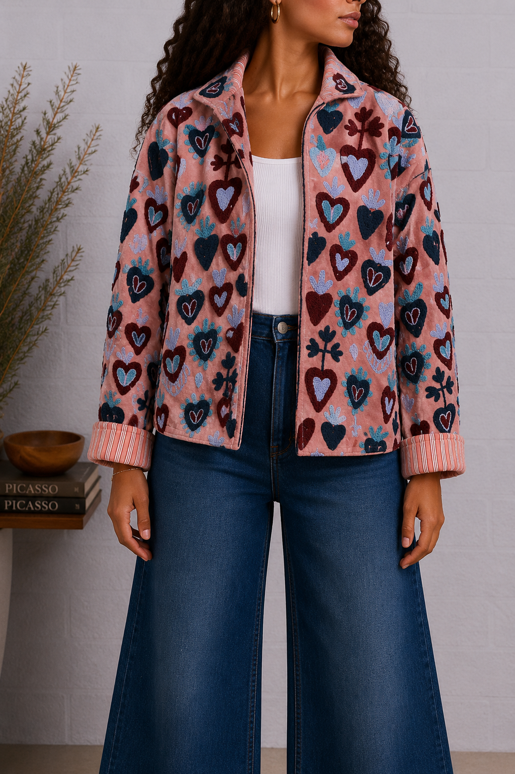 Sacred Heart Velvet Jacket