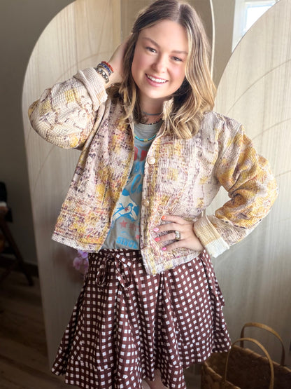 Golden Sunset Quilted Amy Jacket