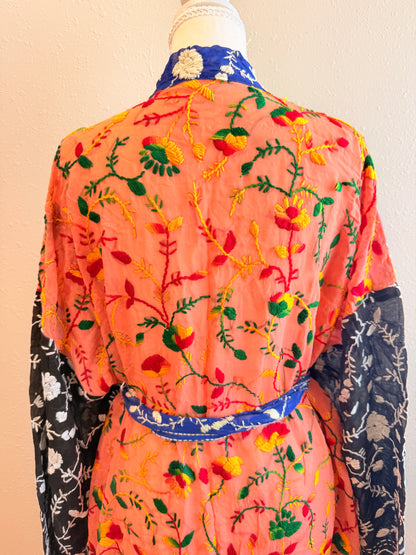 Neon Boot Patchwork Kimono
