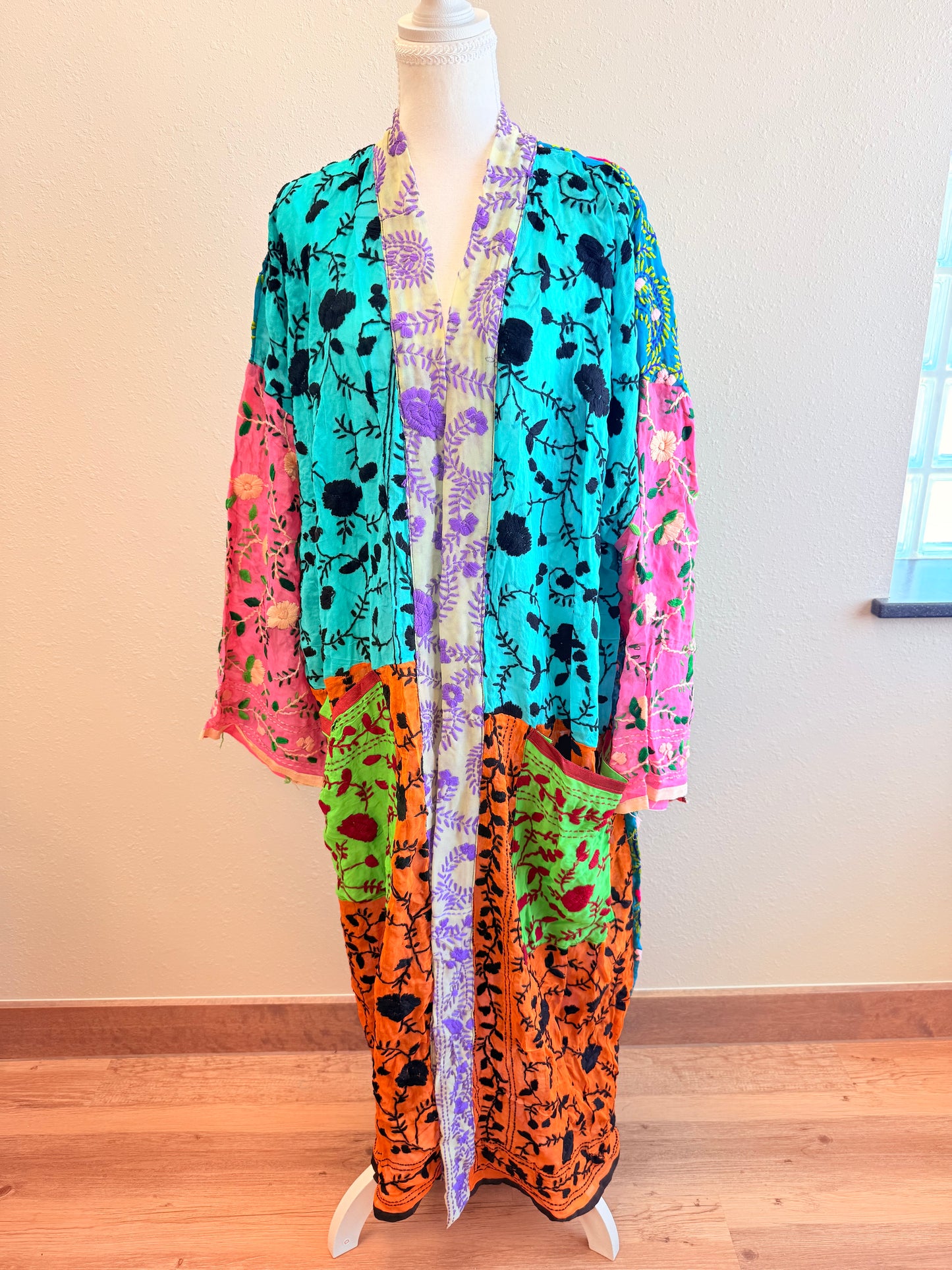 Neon Heart Patchwork Kimono