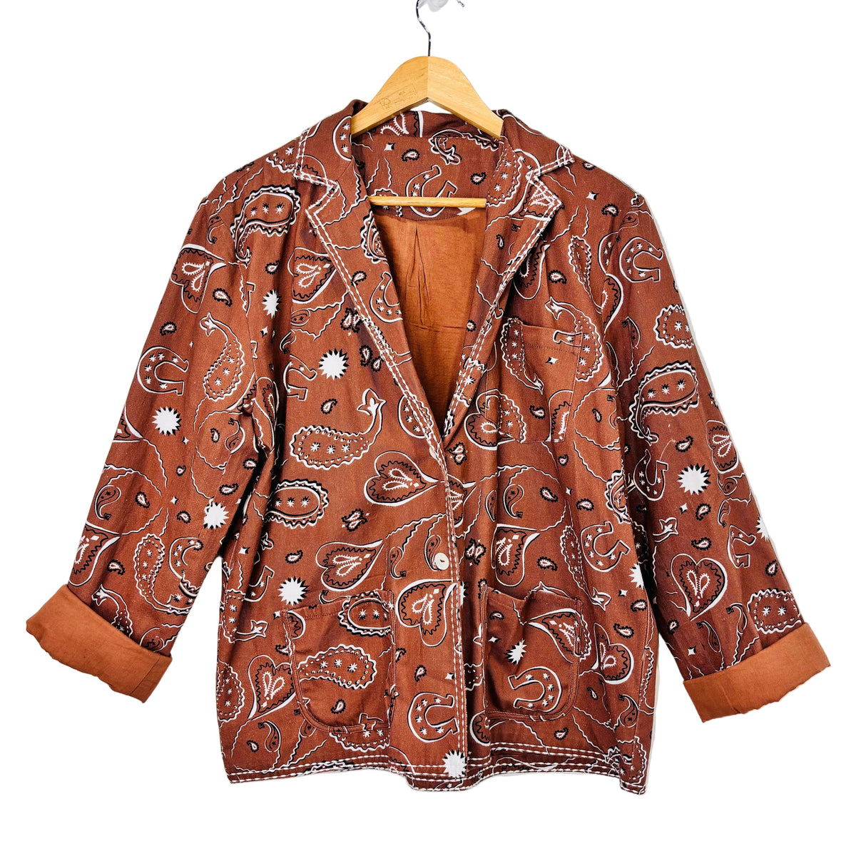Brown Signature Bandana Blazer