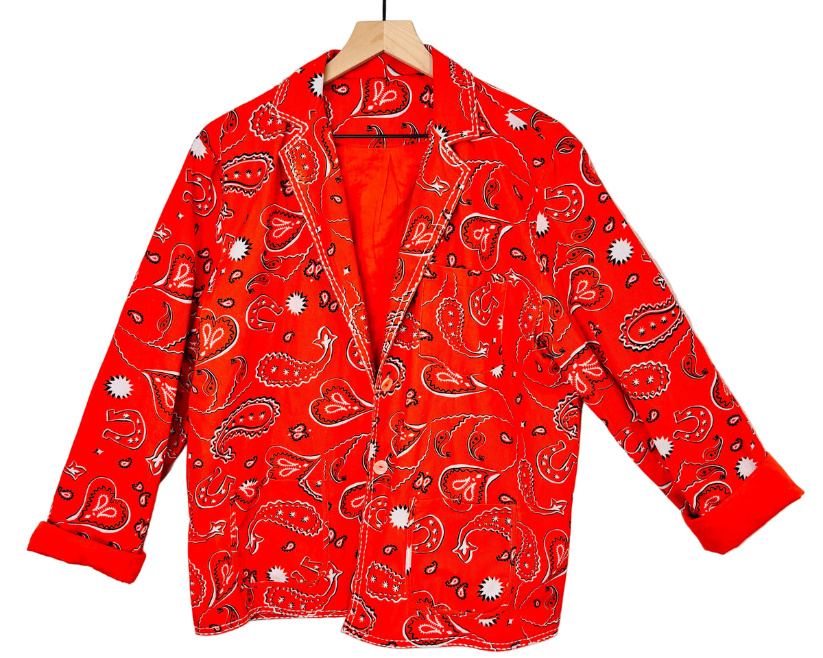 Red Signature Bandana Blazer