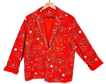Red Signature Bandana Blazer