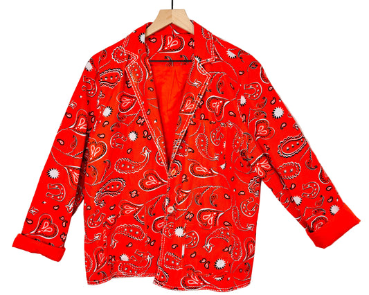 Red Signature Bandana Blazer