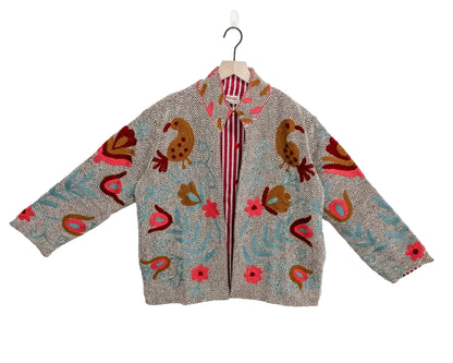 Songbird Herringbone Embroidered Jacket