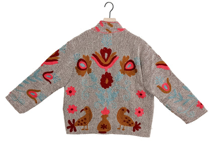 Songbird Herringbone Embroidered Jacket