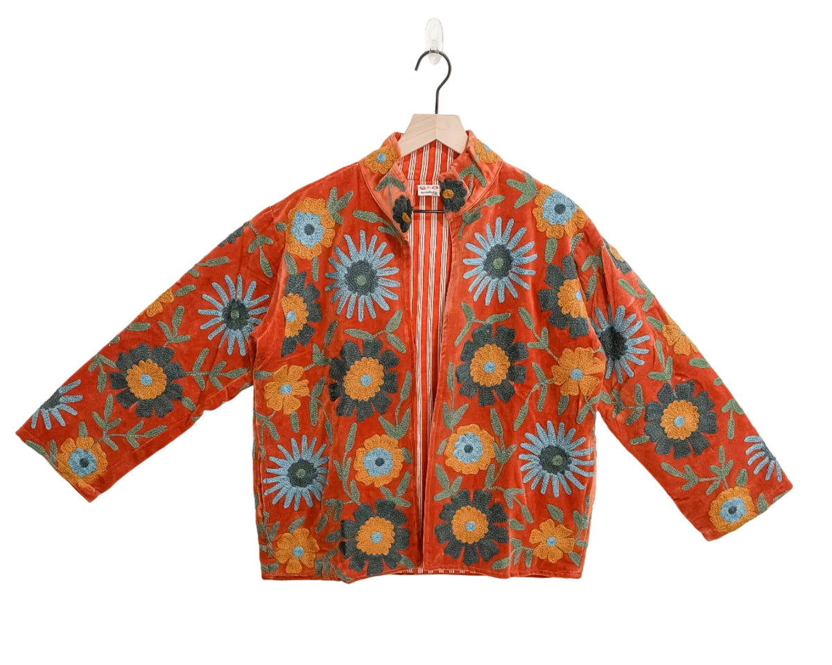 Terracotta Garden Velvet Jacket