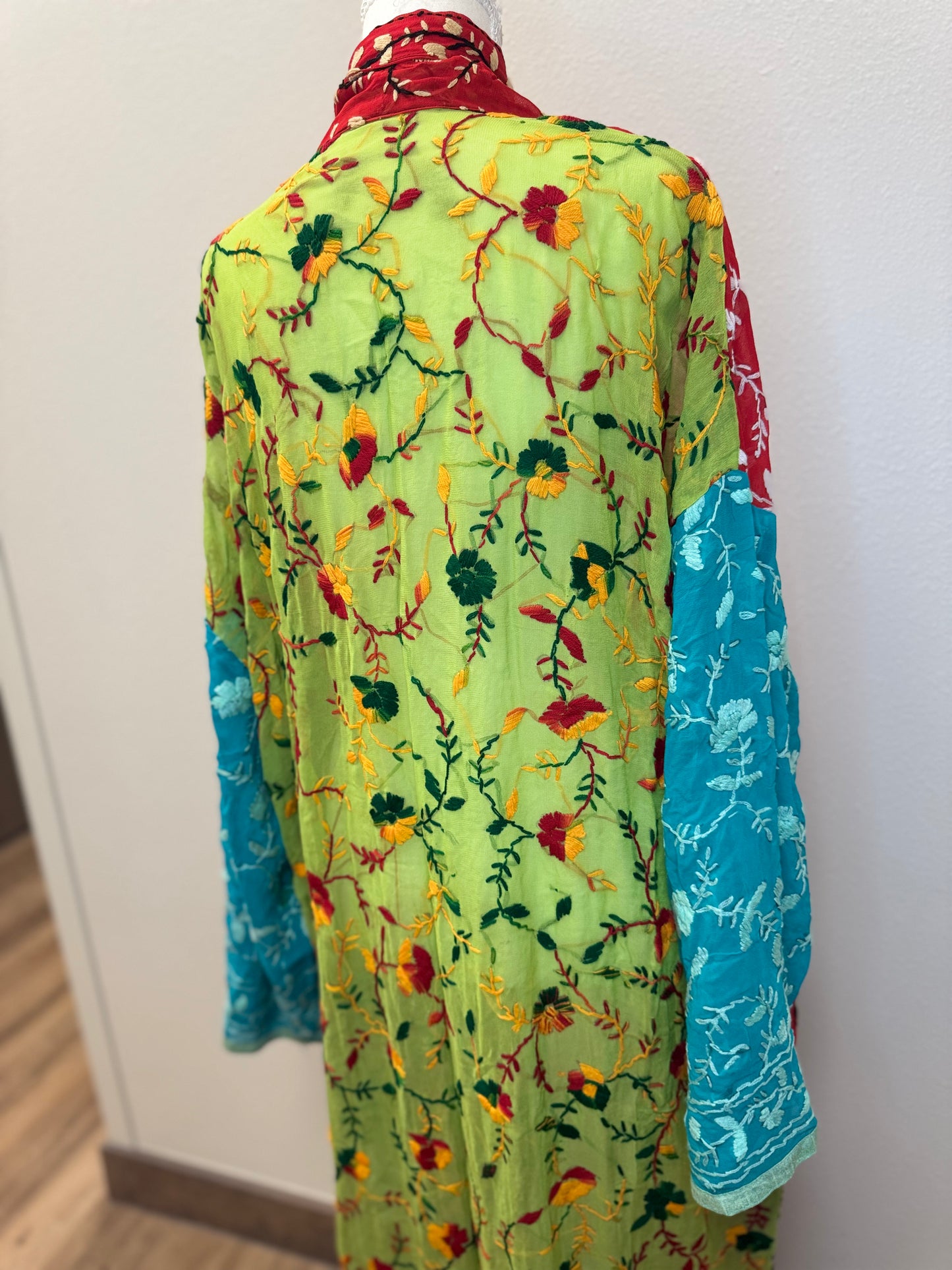 Queen Red Patchwork Kimono