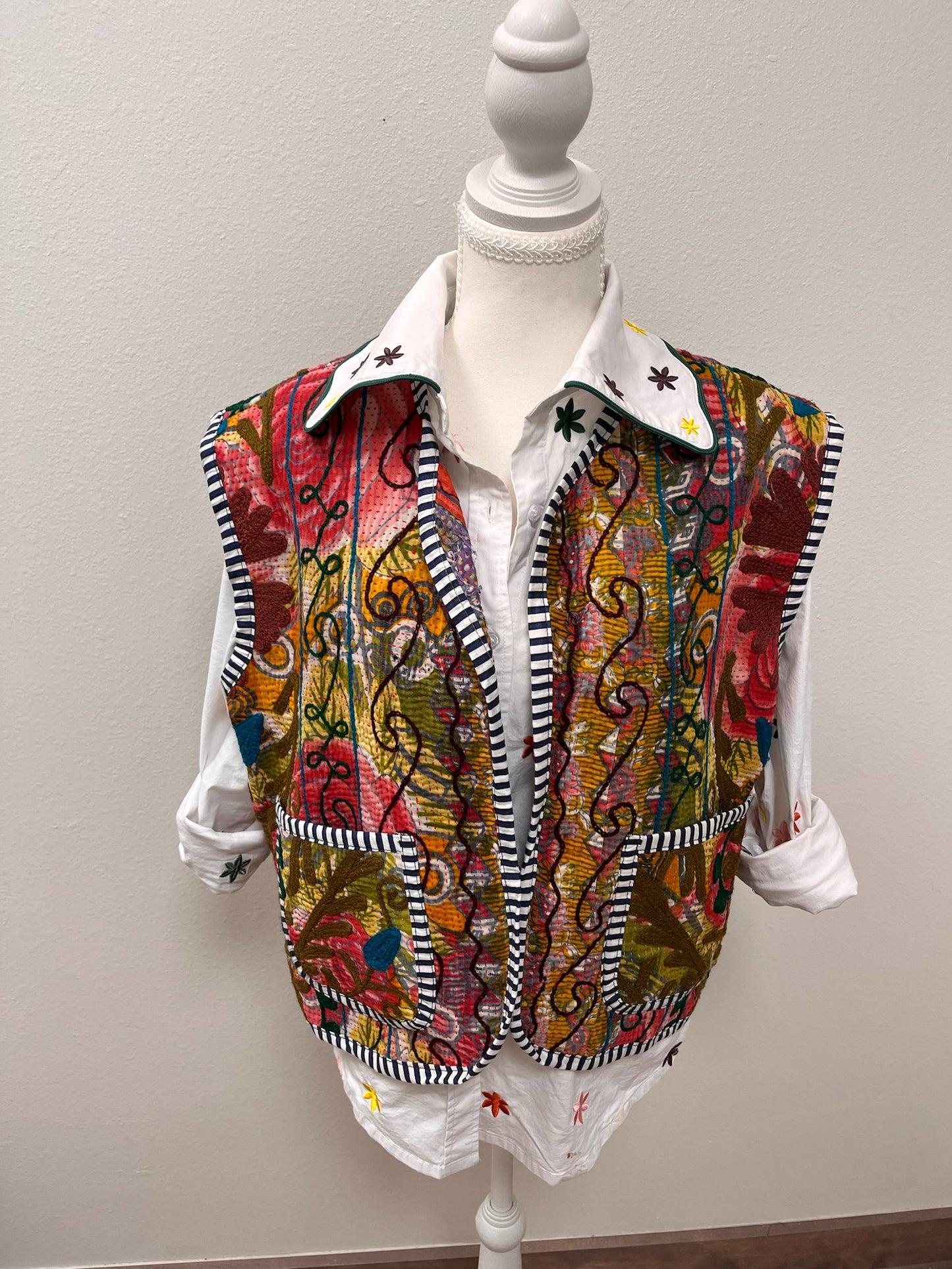 Verona Embroidered Reversible Vest