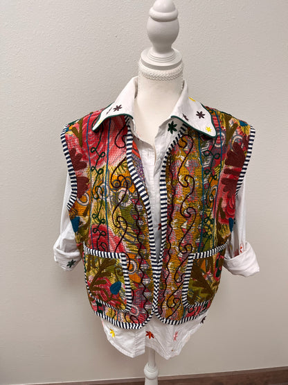 Verona Embroidered Reversible Vest
