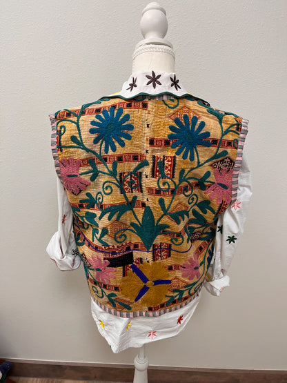 Blossom Pink Embroidered Vest