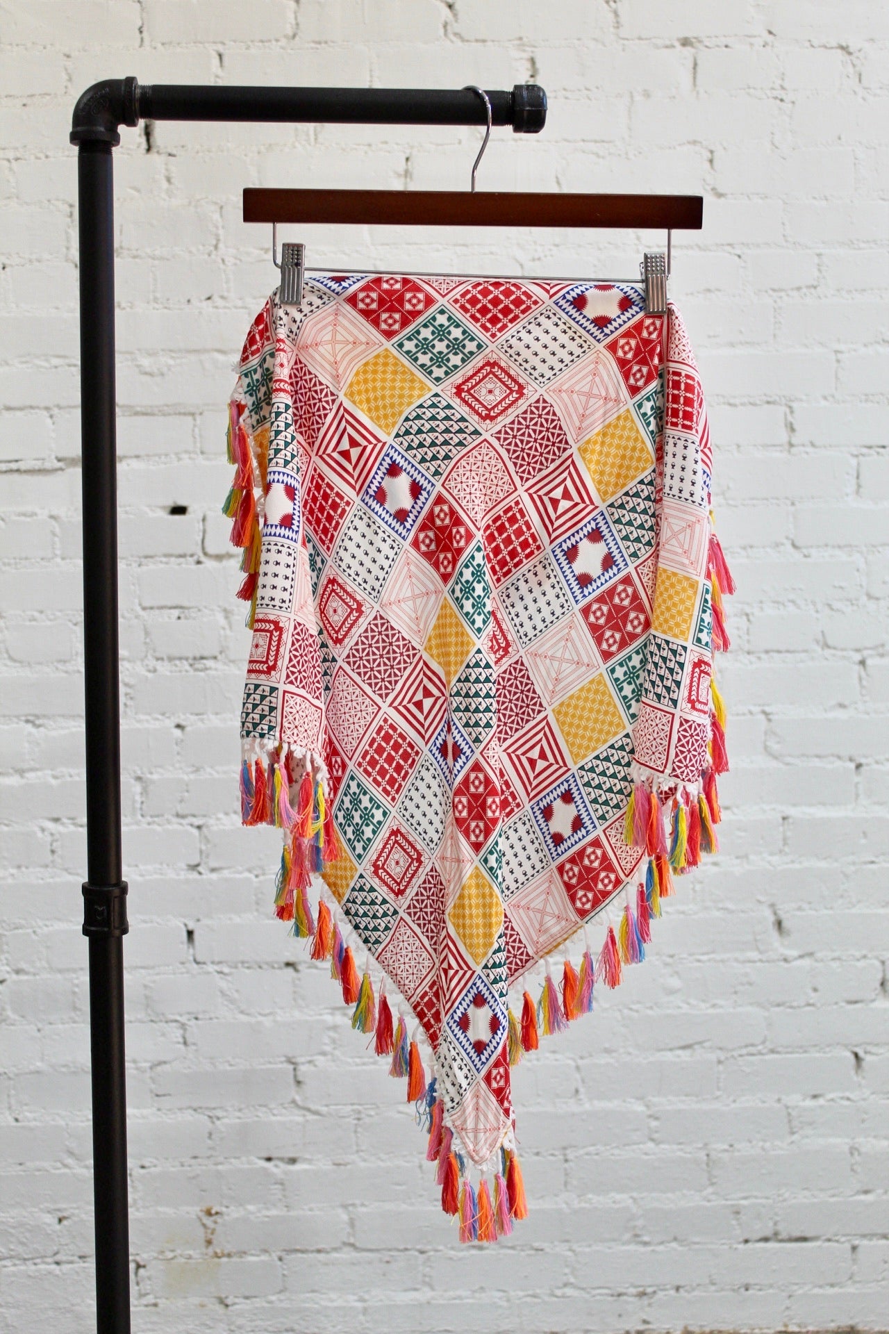 Festival Patchwork Fringe Scarf