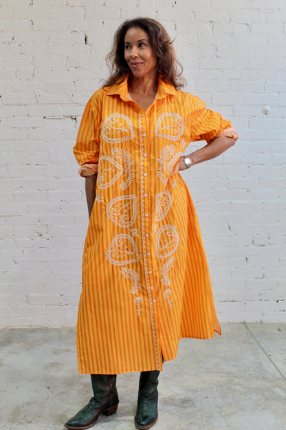 Harvest Striped Shirt Dress