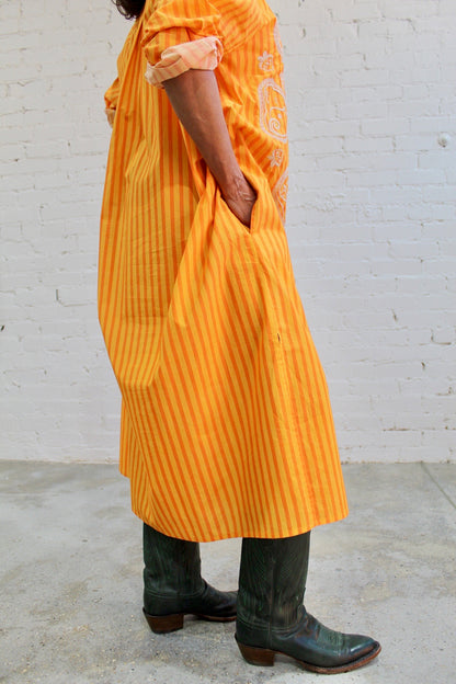 Harvest Striped Shirt Dress