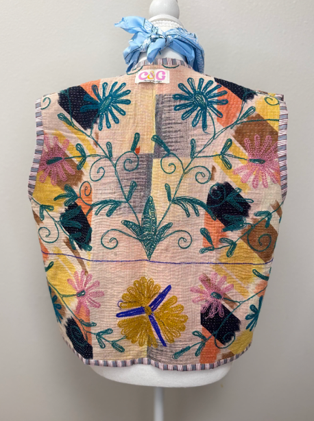 Blossom Pink Embroidered Vest