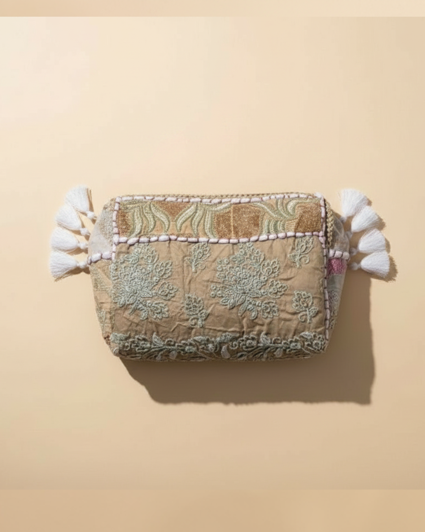 Embroidered Mini Crossbody : Blue