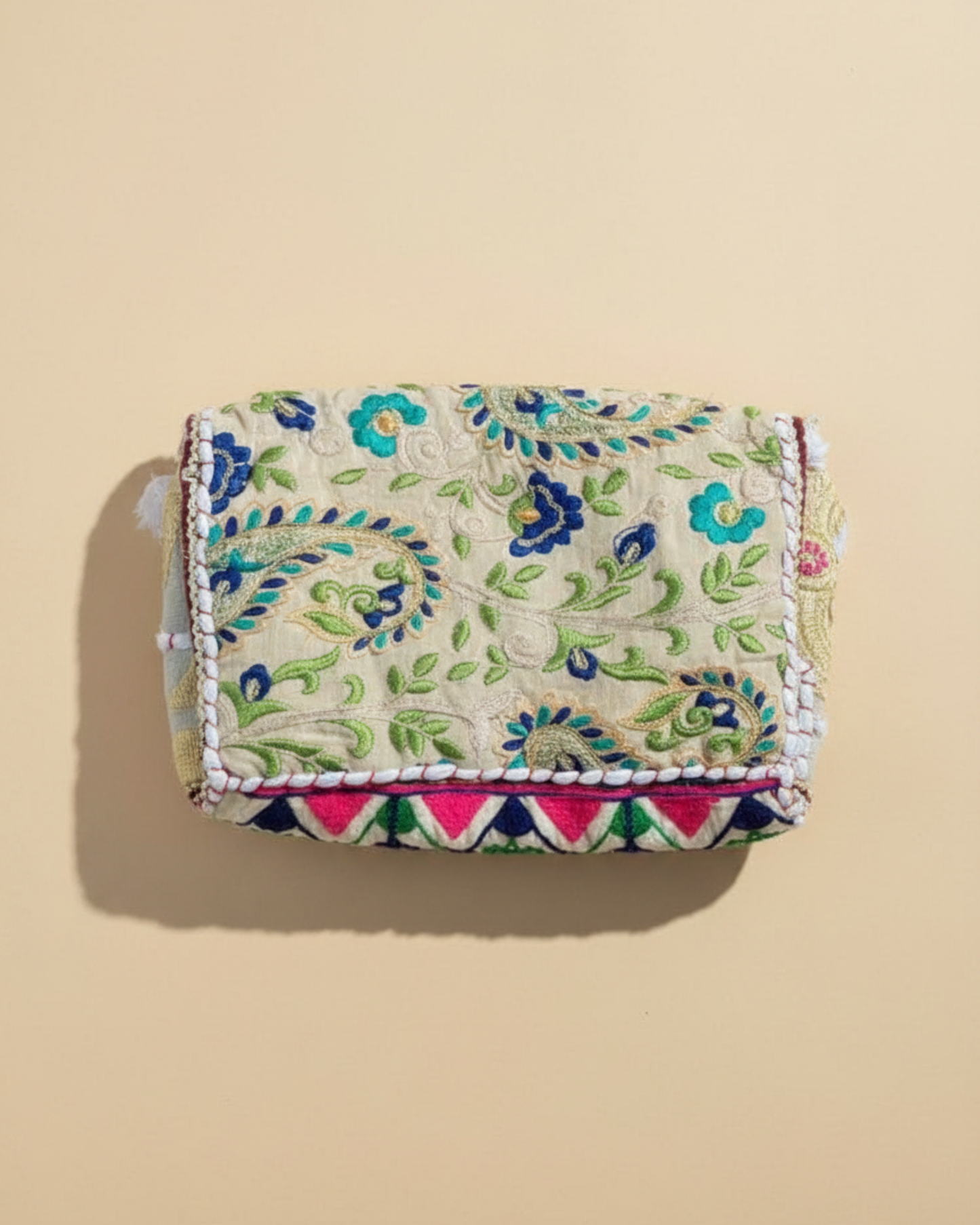 Embroidered Mini Crossbody : Orange