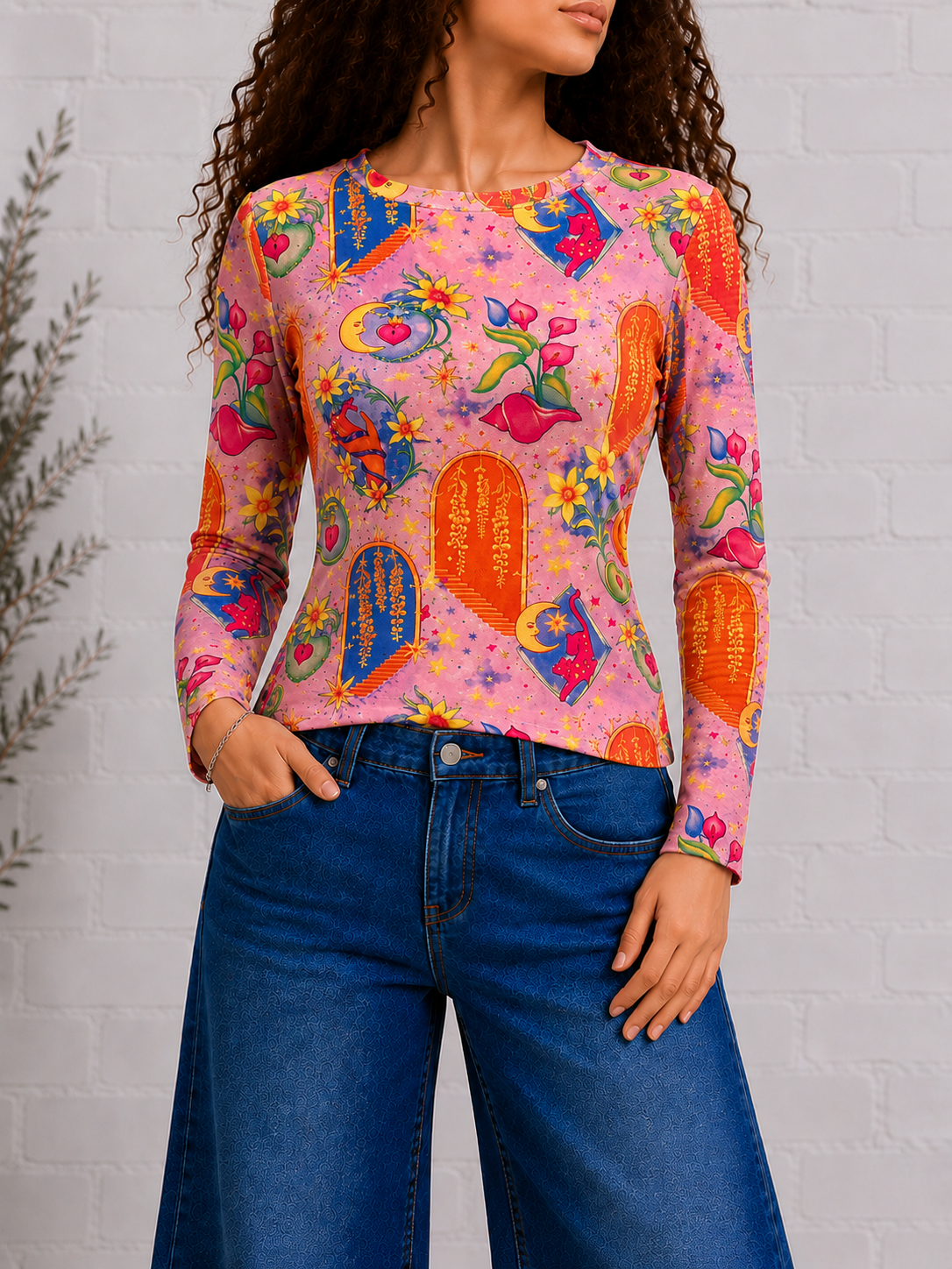 Celestial Garden Mesh Top