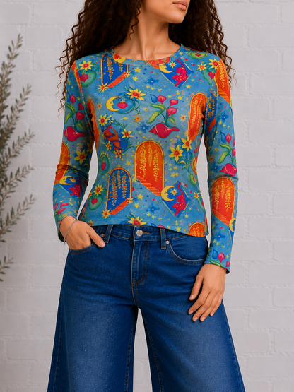 Celestial Garden Mesh Top