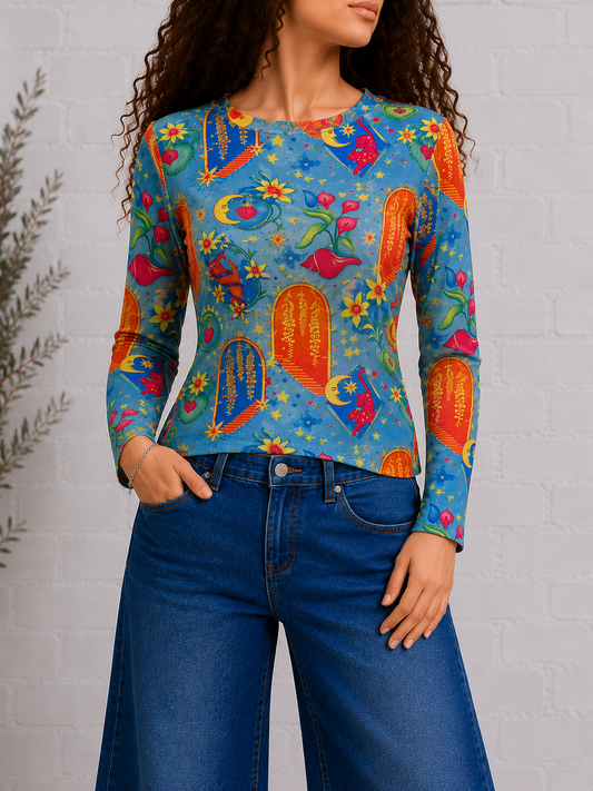 Celestial Garden Mesh Top